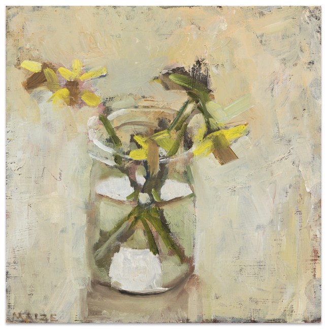 Catherine Maize Tete-A-Tetes in Jar, 2023 oil on panel 6 x 6 in.