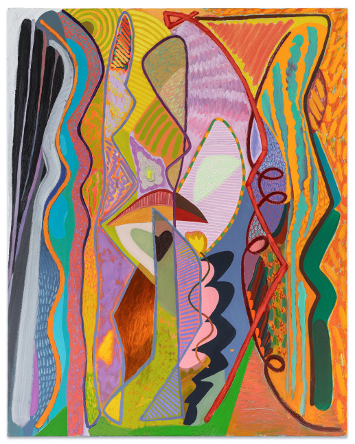 Karla Wozniak Sun and Wheat, 2024 oil and acrylic on canvas 48 x 38 in.