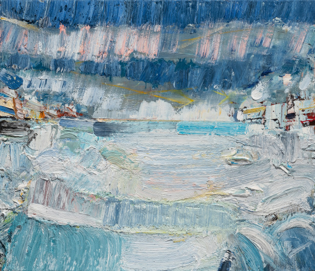 John Santoro Backyard: Thunder Snow, 2021 oil on canvas 24 x 28 in.