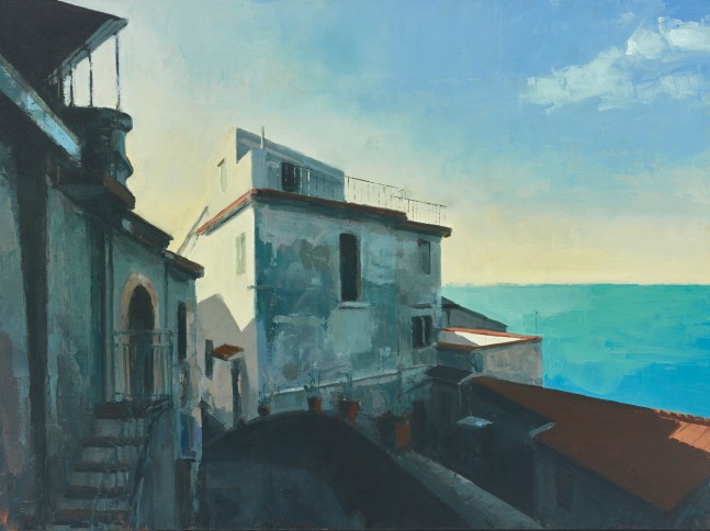 Jeff Bellerose, Sea and Sky, 2019, oil on board, 11 7/8 x 16 in.