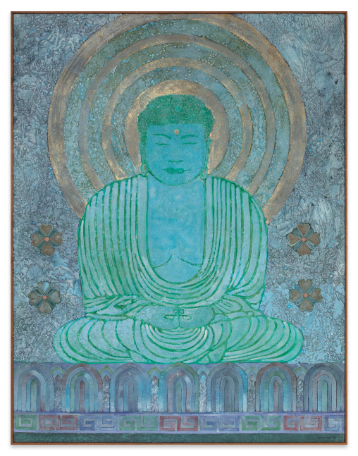 Arthur Okamura Kamakura Buddha, 1994 acrylic on canvas 62 x 48 in.