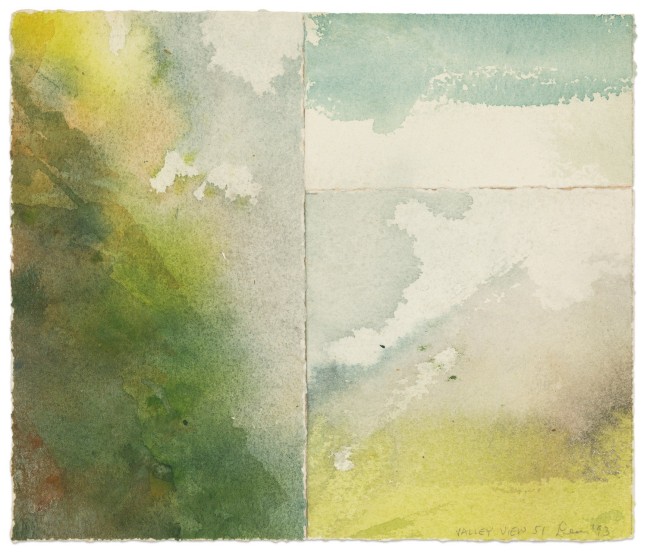 Dennis Leon

Valley View #51,&amp;nbsp;1993

watercolor on paper, triptych

7 3/8 x 8 7/8 in.&amp;nbsp;