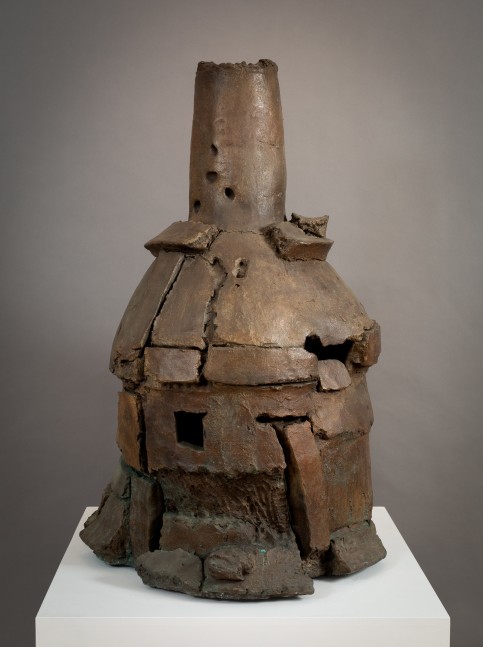 A bronze sculpture by Peter Voulkos titled &quot;Key West S15,&quot; made in the year 2000. It is edition. 1 of 5  and measures 43 1/2 x 25 1/2 x 26 inches