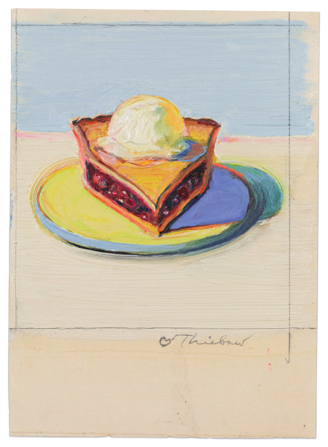 Wayne Thiebaud Pie a la Mode, n.d. oil on paper