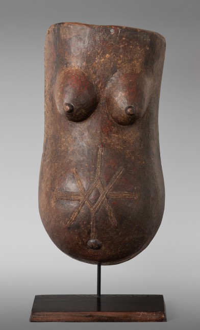 Makonde Culture, Southern Tanzania
Pregnant Female Mask, n.d.
carved darkened wood
20 x 9 1/2 x 6 in.