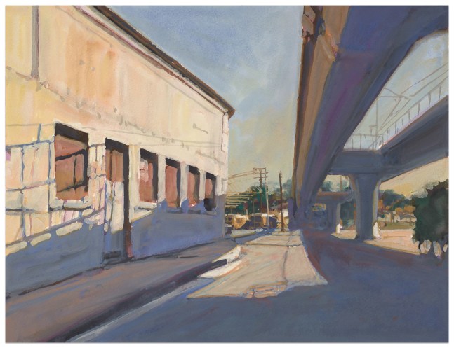 Suong Yangchareon Chinatown Gold Line, 2016 watercolor, gouache &amp; pencil on paper 12 x 16 in.