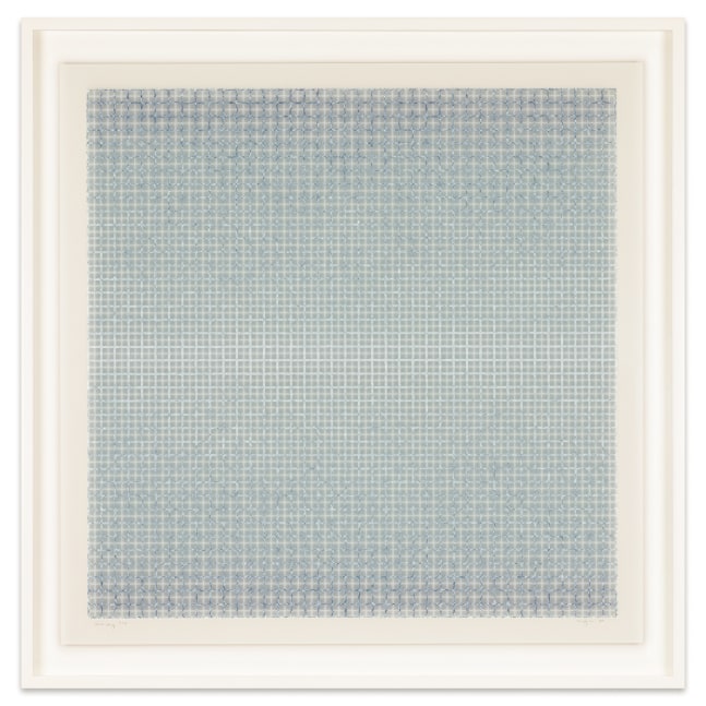 Mary Ijichi Assemblage #24, 2023 colored pencil, mylar, plastic, beads, acrylic, artist's tape, and museum board 27 5/8 x 27 3/8 in. (frame)