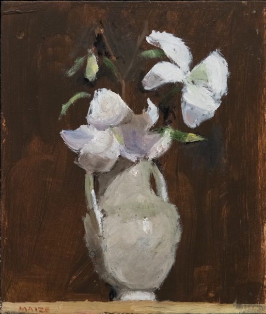 Catherine Maize Lillies, 2022 oil on panel 7 x 6 in.