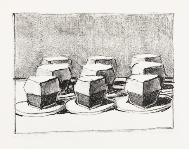 Wayne Thiebaud Meringues (a.k.a. Cut Pies), 1964 lithograph, A.P. 10 1/2 x 13 5/8 in. [image]
