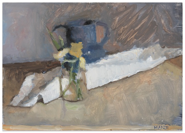 Catherine Maize, Blue Amphora and Vase, 2023 oil on panel 5 x 7 in.