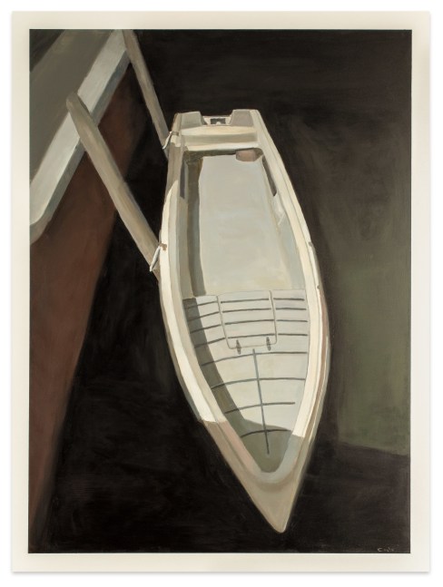 Stephen Coyle Moored in Venice, 2023 alkyd on panel 40 x 30 in.