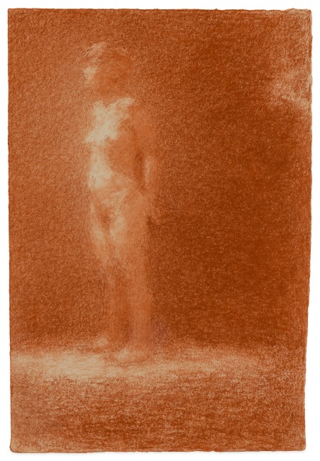 Fred Dalkey A Strong Light on Lindsey, 2011 sanguine Conté crayon on paper 10 7/8 x 7 3/8 in.