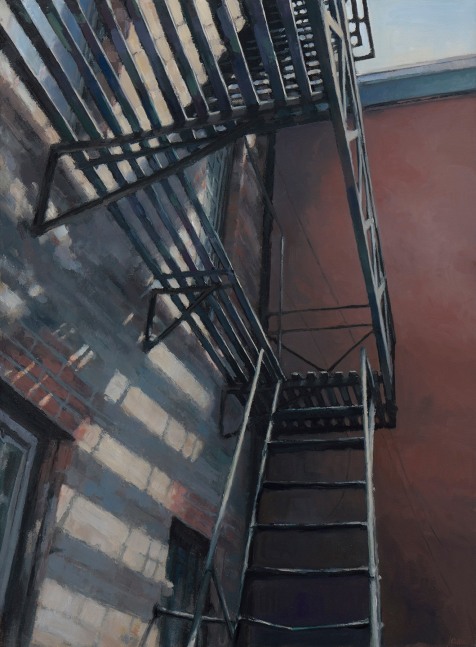 Jeff Bellerose, Landing, 2018, oil on canvas, 27 x 20 in.