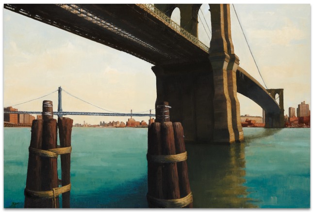 Jeff Bellerose Posts, 2015 oil on canvas 24 x 36 in.