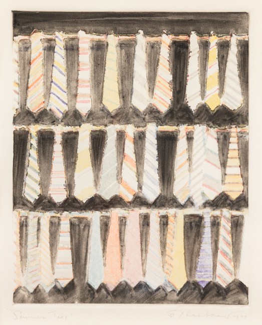 Wayne Thiebaud Summer Ties, 1977 monotype 10 x 8 1/8 in. (image); 17 3/4 x 14 1/2 in. (sheet)