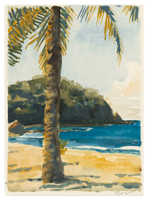 Jeff Bellerose Playa, 2016 watercolor on paper 7 1/4 x 5 3/8 in. (image)