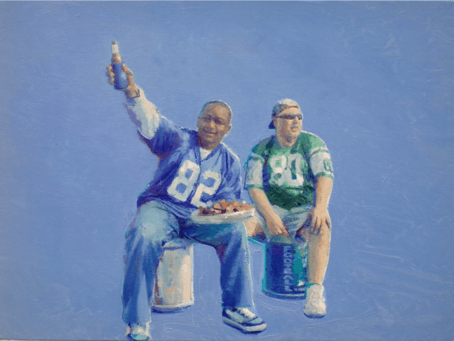Tom Birkner

Football Fans: Giants/Jets, French Room Blue, 2020

oil on canvas

11 7/8 x 16 in.