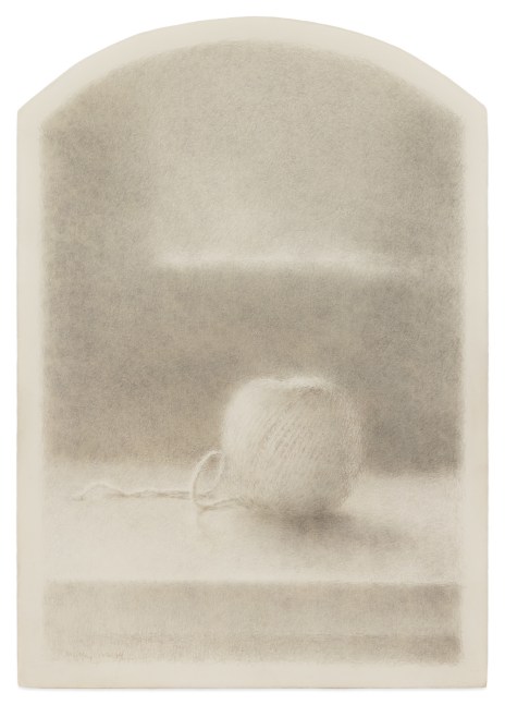 Fred Dalkey Ball of String, 1/2/2014 silver point with sgrafitto on paper 10 5/8 x 7 3/8 in.