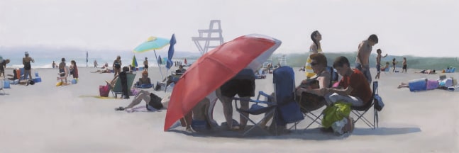 Stephen Coyle Family Umbrella, 2016 alkyd on panel 12 x 36 in.