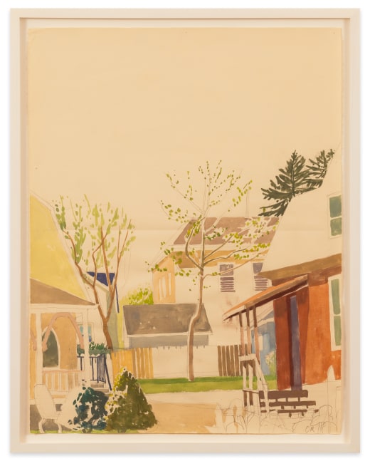 Celia Reisman Neighborhood Lupines, 2023 graphite &amp; gouache on paper 27 3/4 x 19 in.