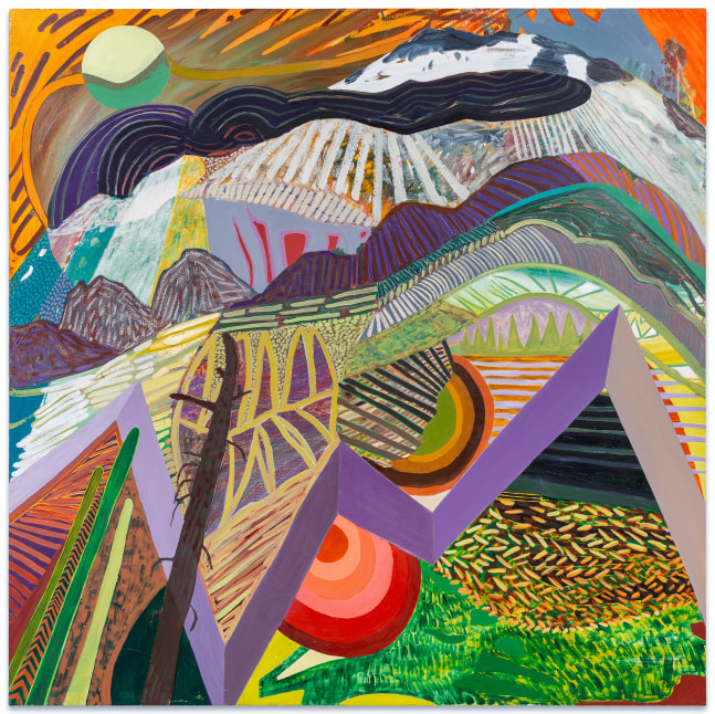 Karla Wozniak Woven Peaks, 2016 oil on canvas 60 x 60 in.