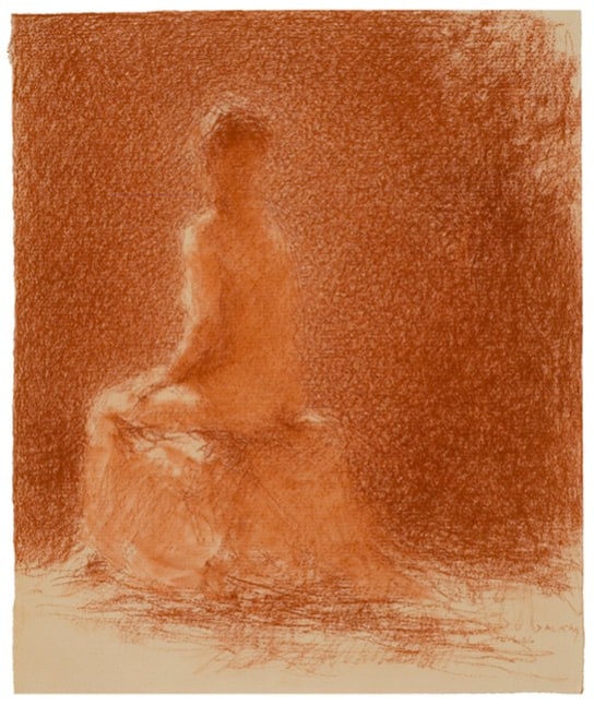 Fred Dalkey Model with Back Turned, 12-6-06 sanguine Conté crayon on paper 9 1/2 x 7 15/16 in.