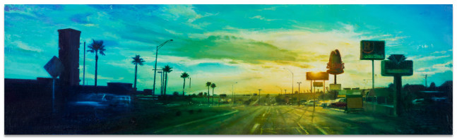 Tom Birkner Mesa Street, 2015 oil on canvas 10 3/4 x 36 3/4 in.