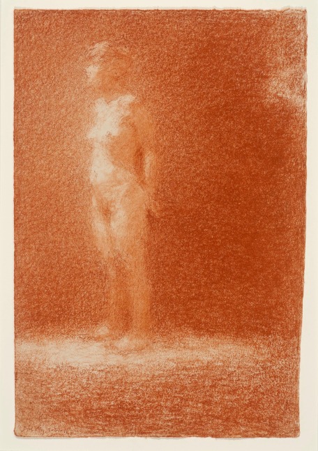 Fred Dalkey A Strong Light on Lindsey, 2011 sanguine Conté crayon on paper 10 7/8 x 7 3/8 in.