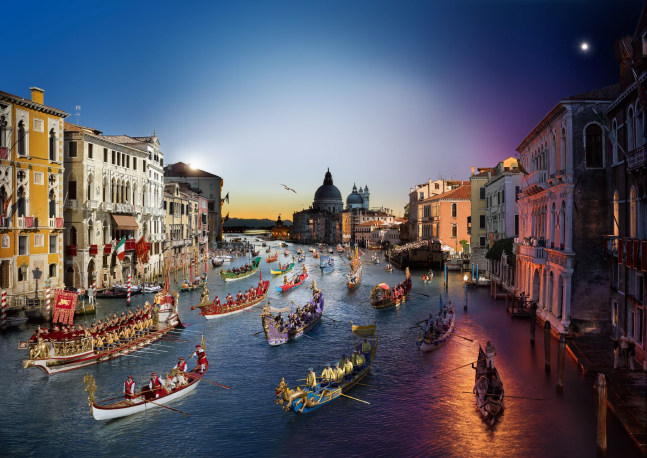 Stephen Wilkes Regata Storica, Venice, Day to Night, 2015