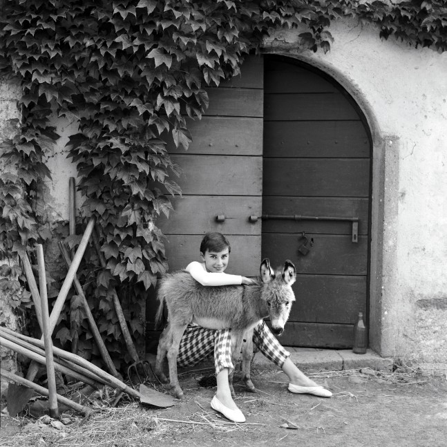 Norman Parkinson  Audrey Hepburn on location at 'Villa Rolli', 1955