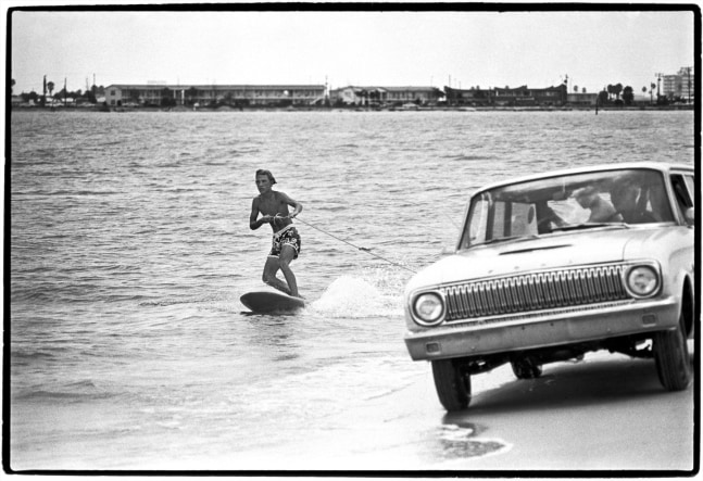 Al Satterwhite, Surfing Florida Style (Car Pulling a Surfer), 1964