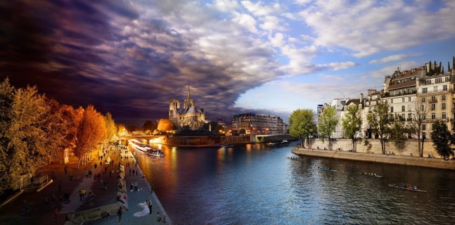 Stephen Wilkes Pont de la Tournelle, Paris, Day to Night, 2013