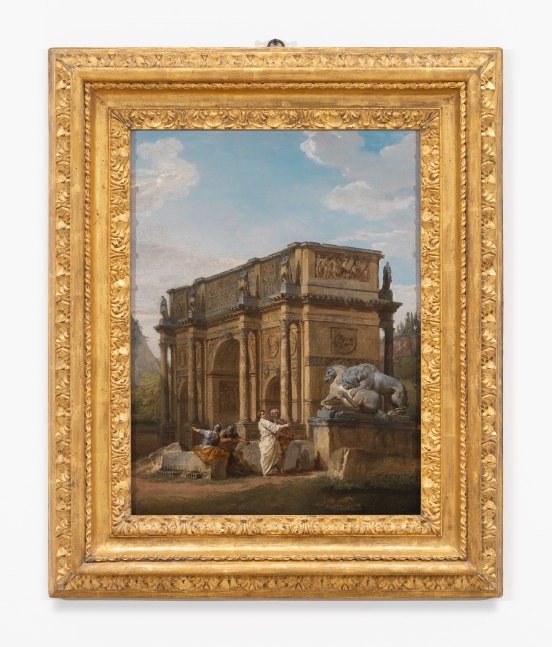Giovanni Paolo Panini (Piacenza, 1691&amp;nbsp;&amp;ndash; Rome, 1765)

Capriccio with the Arch of Constantine

Oil on canvas

21 3/4 x 16 1/2 inches

55.5 x 41.7 cm

(FP 23/033)