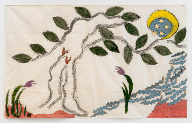 Isabella Ducrot

The Visited Land I

2025

Pigments, meteorite pigment, and collage on Japan paper

96 x 155 1/2 in

243.8 x 395 cm

(ID 25/025)