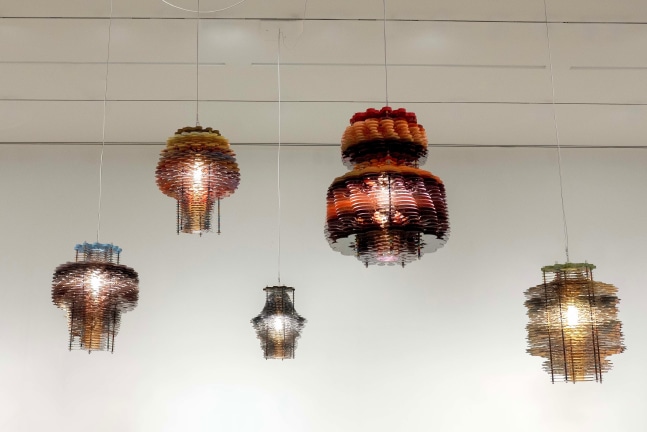 Jorge Pardo

Untitled, 2025

Flatbed print on PETG 3mm, birch, aluminum, stainless steel

5 lamps, each: 35 x 24 x 24 in
88.9 x 61 x 61 cm

(JP 25/029)