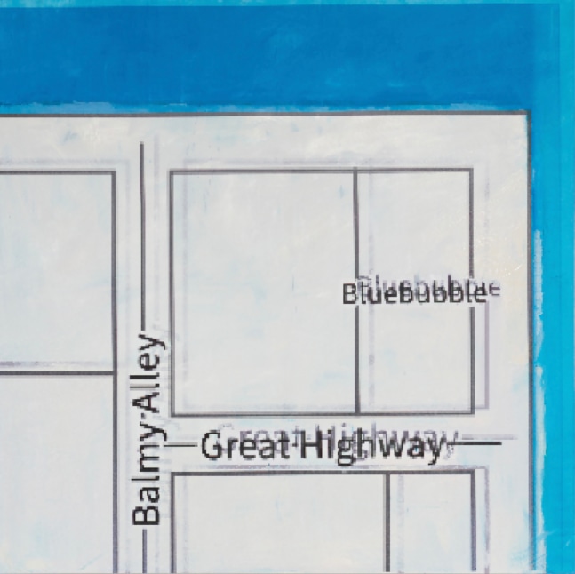 Simon Denny

Metaverse Landscape 11: Voxels 2 Balmy Alley

2023

Oil on canvas, UV print, Ethereum paper wallet, dynamic ERC-721 NFT

78.74 x 78.74 x 1.77 inches

200 x 200 x 4.5 cm