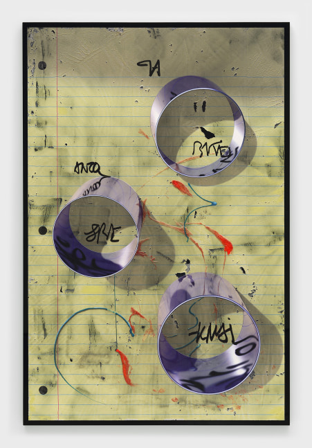 Seth Price

Potience

2023

Acrylic paint, reverse-transfer print into acrylic polymer, and UV-print on aluminum composite

72 1/4 x 48 x 1 1/4 inches

183.5 x 121.9 x 3.2 cm