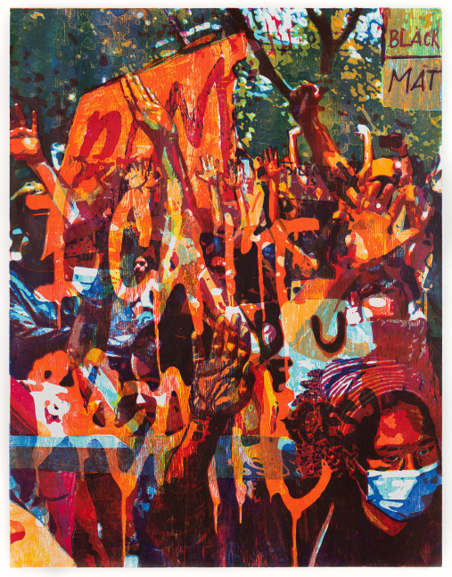 Zorawar Sidhu and Rob Swainston

May 27

2020-21

Multi-color woodblock print on paper

57.5 x 45.25 inches

146.1 x 114.9 cm

Edition of 5

$6,500