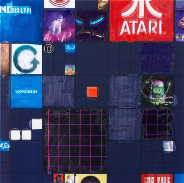 Simon Denny

Metaverse Landscape 25: The Sandbox Land (28, -113)

2023

Oil on canvas, UV print, Ethereum paper wallet, dynamic ERC-721 NFT

39.37 x 39.37 x 1.77 inches

100 x 100 x 4.5 cm