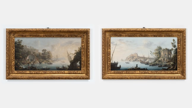 Carlo Bonavia (d. 1788, Naples), Pietro Fabris (Naples, 1740&amp;ndash;1792)

View of Baia with the Temple of Diana

View of Baia with Aragonese Castle and Temple of Venus

Oil on canvas

A pair, each:&amp;nbsp;

15.75 x 30.1 inches

40 x 76.5 cm

(FP 23/037)