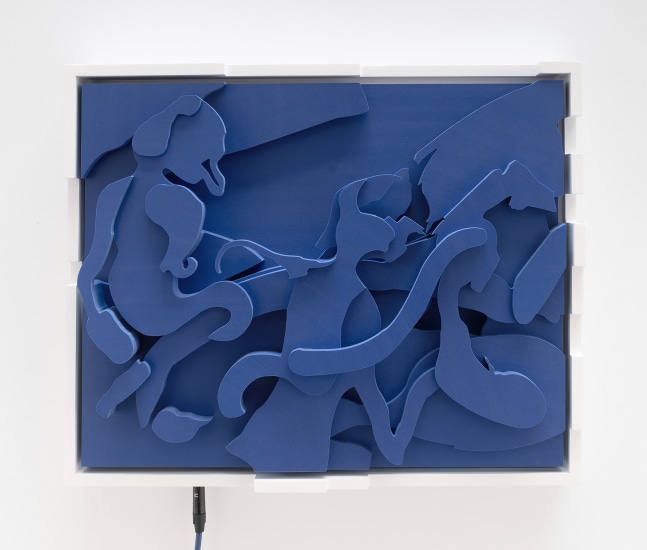 Pieter Schoolwerth

Relief Router A3 (Mantis Descends Into the Cranial Layer of StainMan)

2024

CNC-routed Sintra in custom frame with 1/4&amp;rdquo; input plug

17.5 x 21.5 x 5 inches

44.5 x 54.6 x 12.7 cm

(PS 24/019)