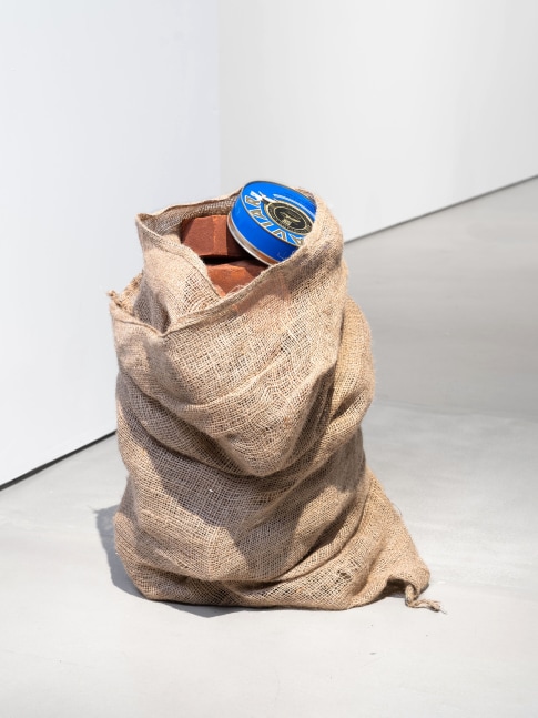 Georg Herold

Untitled

1993

Burlap bag, bricks, and caviar can

21 x 20 x 25 inches

53.3 x 50.8 x 63.5 cm

(GH 19/014)