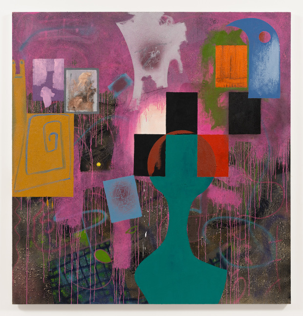 Charline von Heyl

Al&amp;eacute;atoire

2023

Oil, acrylic, charcoal, and sand on linen

86 x 82 inches

218.4 x 208.3 cm