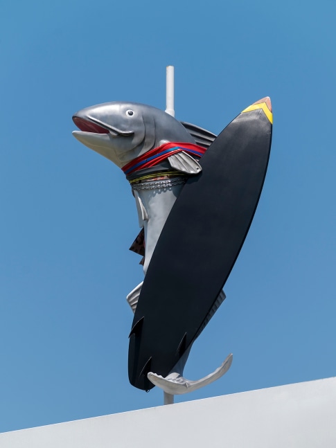 Cosima von Bonin

WHAT IF THEY BARK 06

2022

Glass reinforced plastic, surfboard, fabric, chains, and steel stand

70.9 x 49.2 x 39.4 inches

180 x 125 x 100 cm