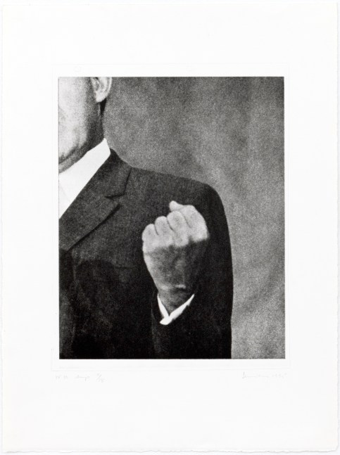 ANNETTE LEMIEUX

Nixon

1995

Photolithograph on Somerset white paper, ed. 11/18 plus 1 AP

Sheet: 24 1/2 by 18 1/2 in.&amp;nbsp; 62.2 by 47 cm.

(MI&amp;amp;N 16526)