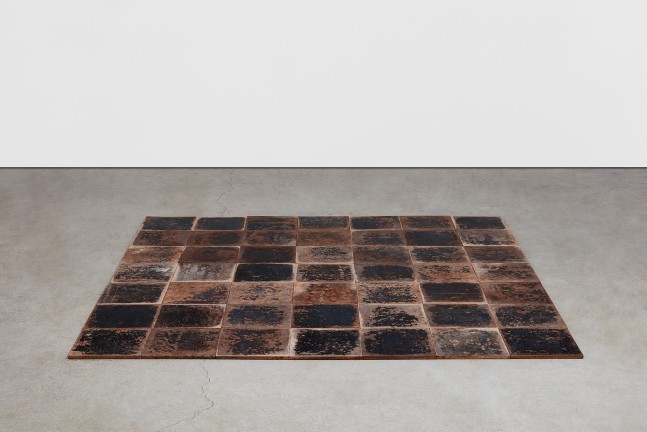 Carl Andre

49 Pieces of Steel, 1967

Hot-rolled steel

70 &amp;frac12; &amp;times; 70 &amp;frac12; &amp;times; &amp;frac12; inches (179.1 &amp;times; 179.1 &amp;times; 1.3 cm)

Private Collection

&amp;copy; 2023 Carl Andre / Licensed by VAGA
at Artists Rights Society (ARS), NY