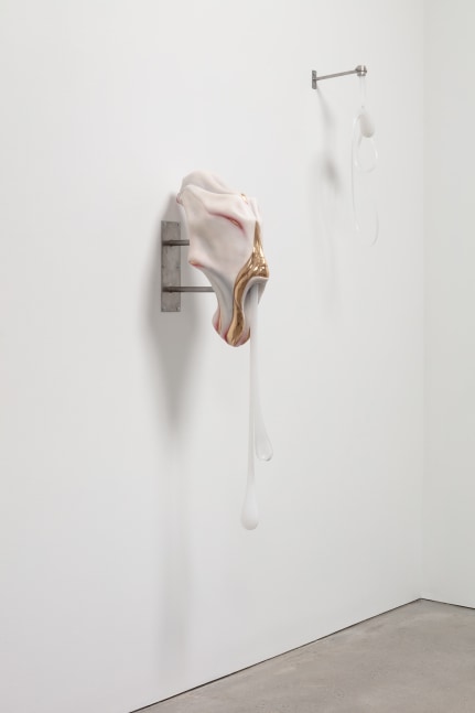 Ivana Ba&amp;scaron;ić
I too had thousands of blinking cilia, while my belly, new and made for the ground was being reborn | Position III (#2), 2020

wax, bronze, breath, blown glass, oil paint, stainless steel, pressure
50 x 12 x 16&amp;nbsp;in. /&amp;nbsp;127 x 30.5 x 40.6&amp;nbsp;cm