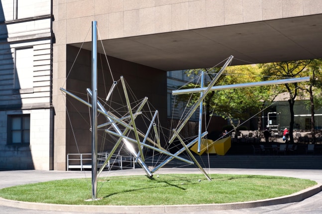 Forest Devil, 1977

stainless steel tubes and aircraft cable

216 &amp;times; 384 &amp;times; 426&amp;nbsp;in. / 548.6&amp;nbsp;&amp;times; 975.4&amp;nbsp;&amp;times; 1,082&amp;nbsp;cm


Installed at The Carnegie Museum of Art, Pittsburgh, Pennsylvania.

&amp;nbsp;