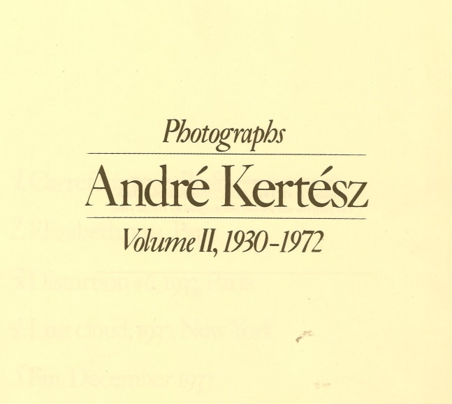 Photographs: Volume II, 1930-1972, 1973

A portfolio of 10 gelatin silver prints, mounted on board, ed. of 50

each sheet 18 x 14 in.&amp;nbsp;