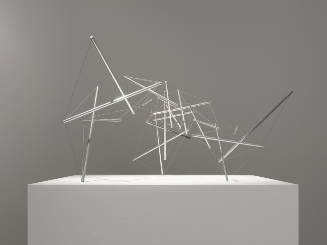 Free Ride Home, 1974-1980

aluminum and stainless-steel cable, edition of 4

23 3/4 x 42 x 35 in. / 60.3 x 106.7 x 88.9 cm